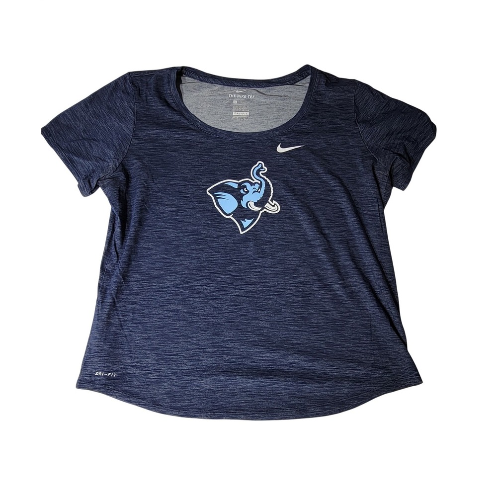 Nike Dri-FIT Elephant Graphic Tee Navy Blue Heather Short‎ Sleeve XL